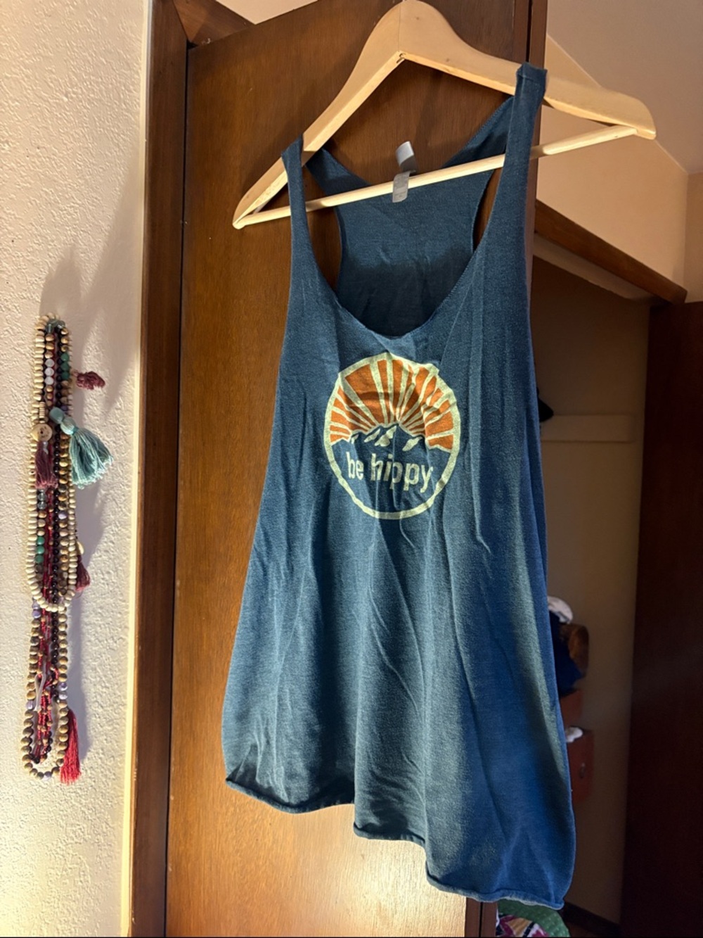 Be Hippy Tank Top - Blue